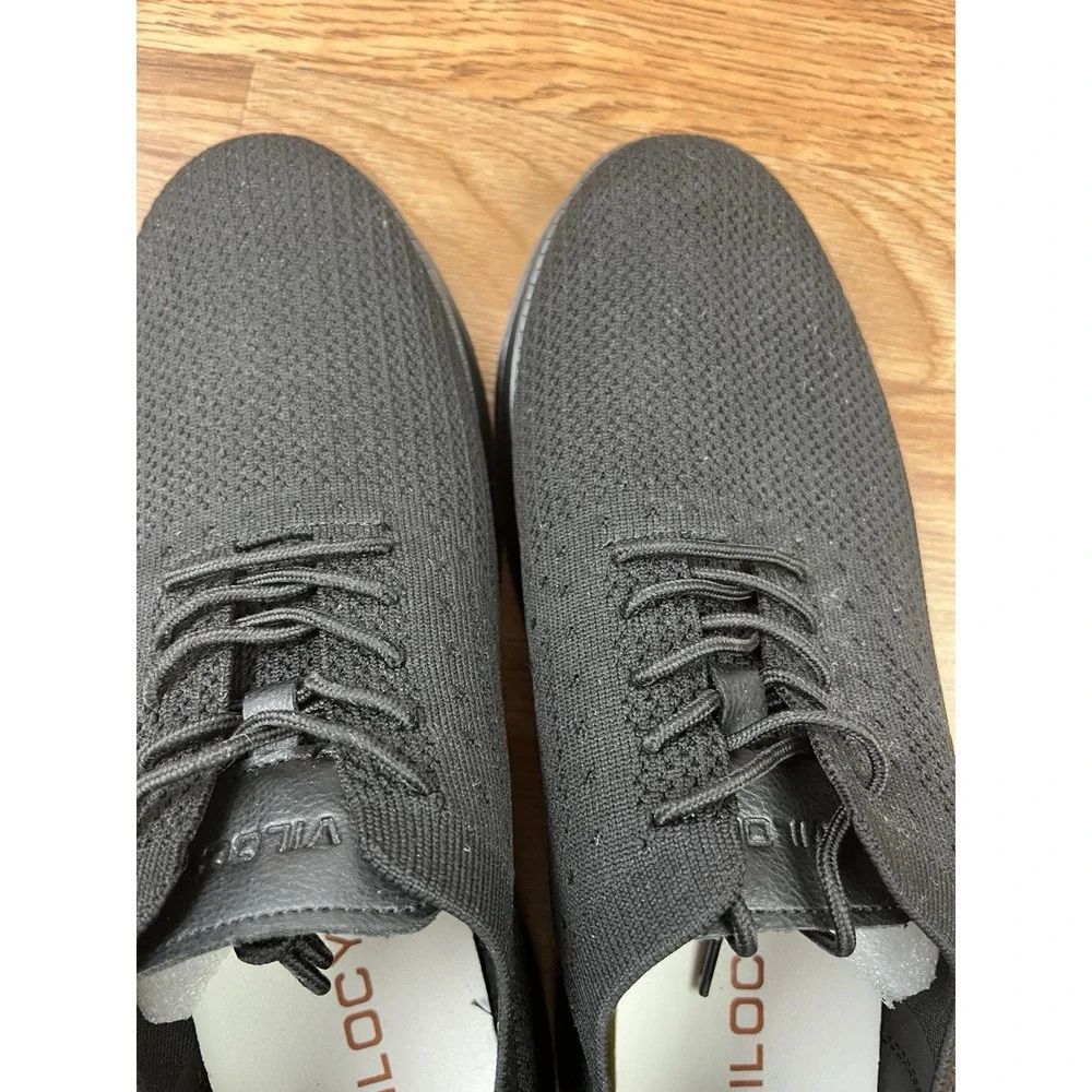 Vilocy Men's Casual Dress Sneakers Oxfords‎ Mesh Walking Shoes Black 10.5 WIDE
